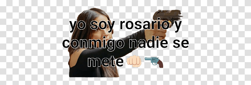 Rosario Tijeras2 Revolver, Hand, Person, Human, Weapon Transparent Png