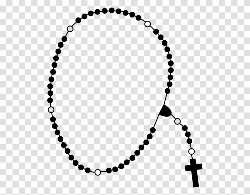 Rosary Black And White, Gray, World Of Warcraft Transparent Png