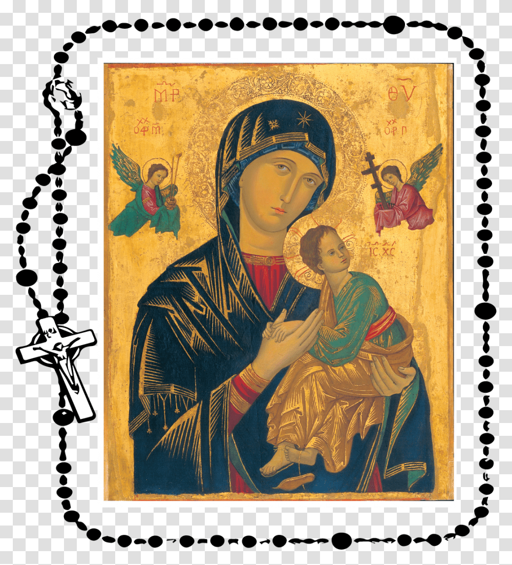 Rosary Of Our Mother Of Perpetual Help Mother Of Perpetual Help, Person, Human, Worship, Bead Transparent Png