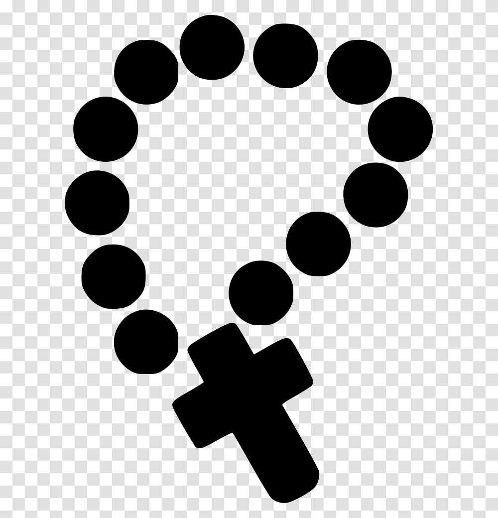 Rosary Rosary Black And White, Stencil, Portrait, Face, Photography Transparent Png