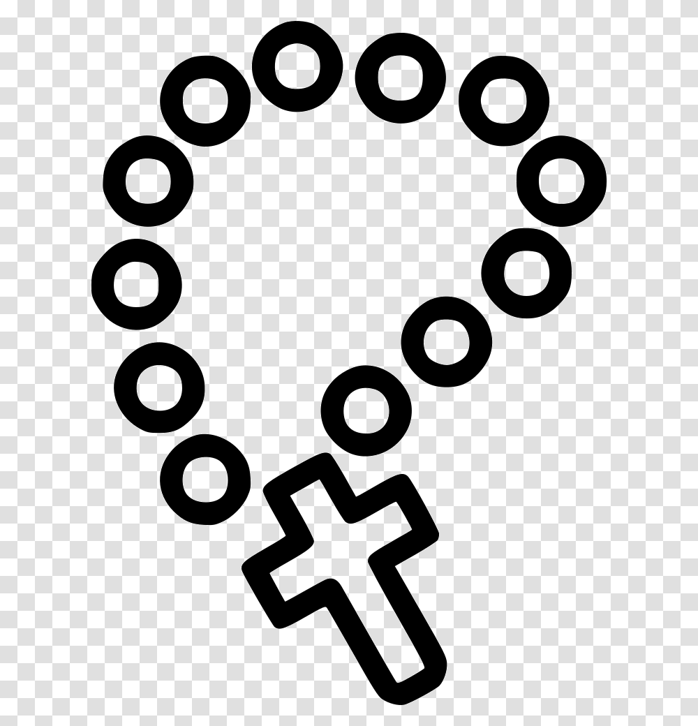 Rosary Rosary Icon, Stencil, Hand Transparent Png