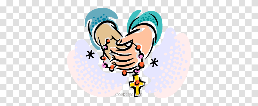 Rosary Royalty Free Vector Clip Art Illustration, Hand, Bird, Animal, Washing Transparent Png