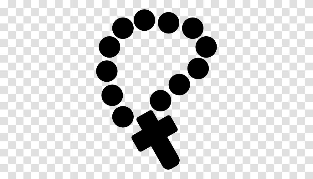 Rosary, Stencil, Hand, Silhouette Transparent Png