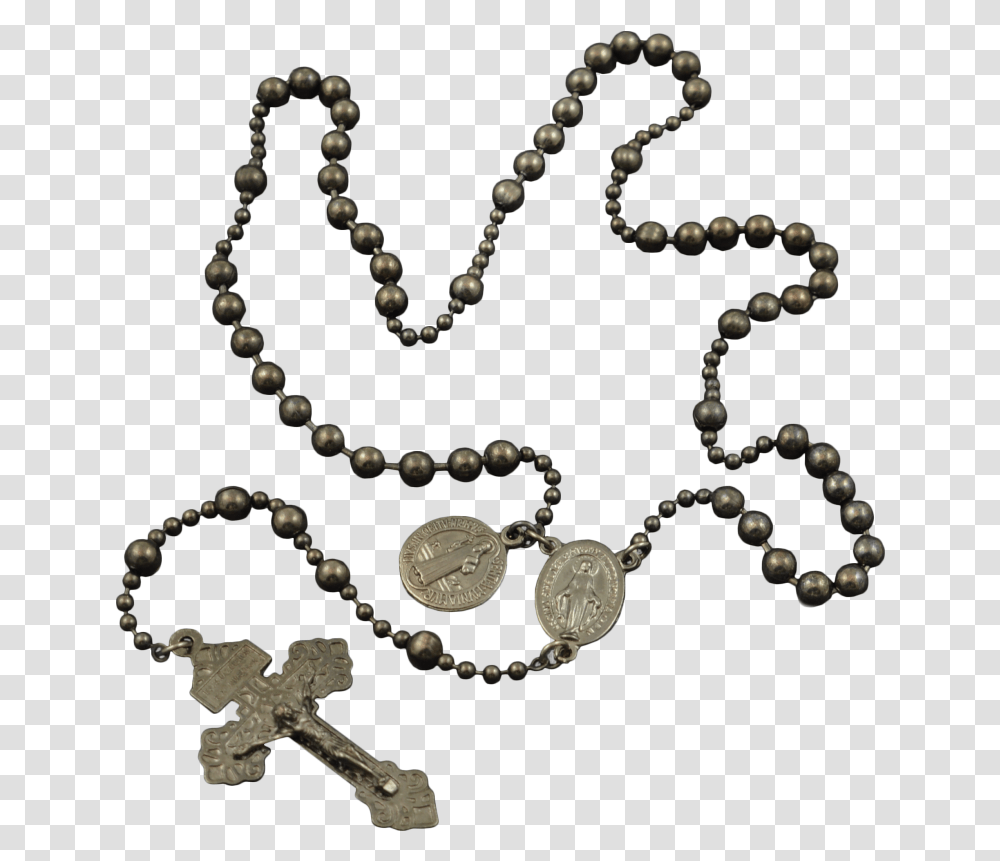Rosary Tarzan Combat Rosary Gun Metal, Necklace, Jewelry, Accessories, Accessory Transparent Png
