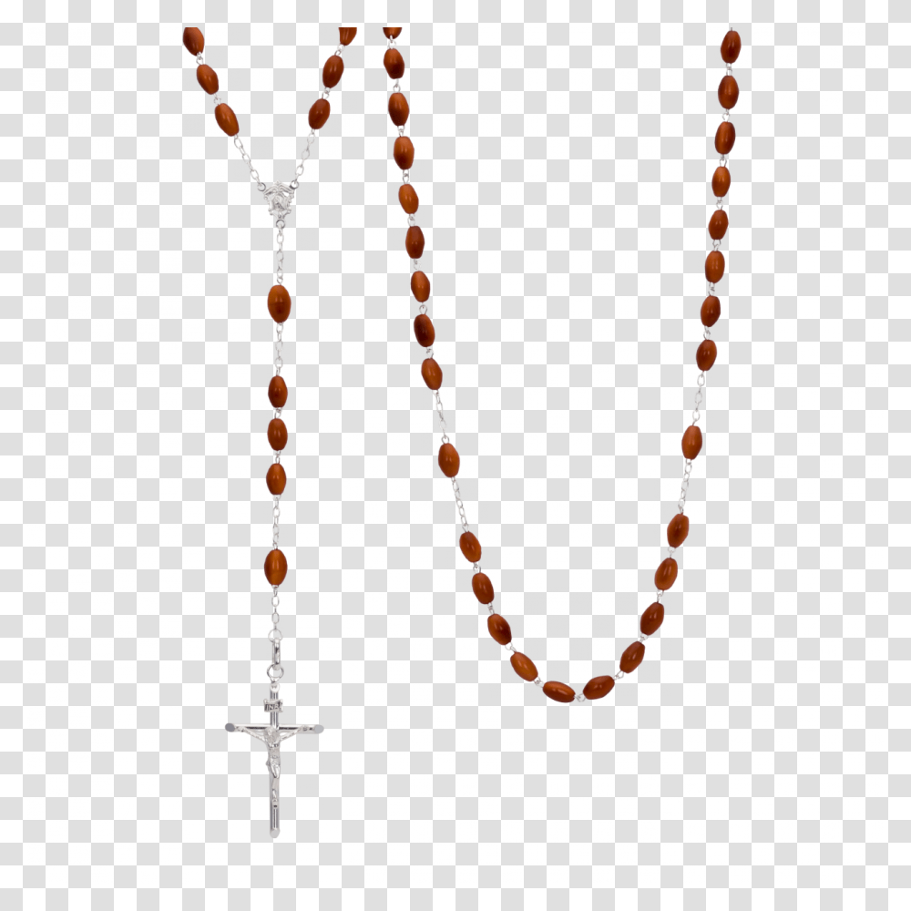 Rosary Wooden Background Rosary, Bead Necklace, Jewelry, Ornament, Accessories Transparent Png