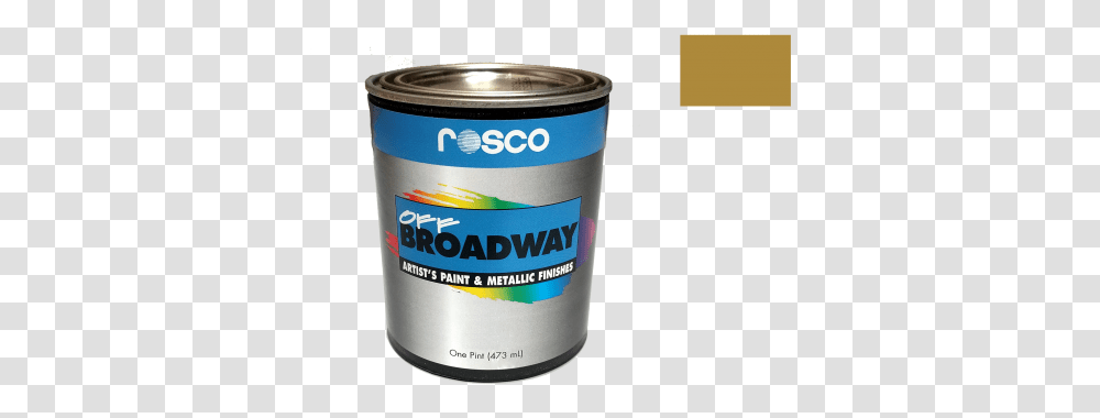 Rosco Off Broadway Paint Gold Stage Depot Box, Tin, Can, Milk, Beverage Transparent Png