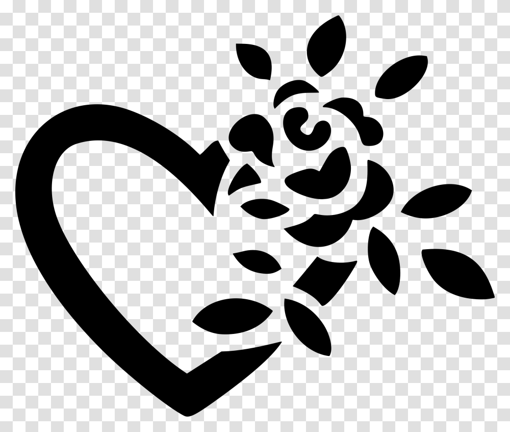 Rose And Heart Clip Arts Simple Border Design Heart, Gray, World Of Warcraft Transparent Png