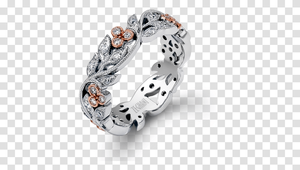Rose And White Leaf Pattern Diamond Ring Right Hand Ring, Accessories, Accessory, Jewelry, Bracelet Transparent Png