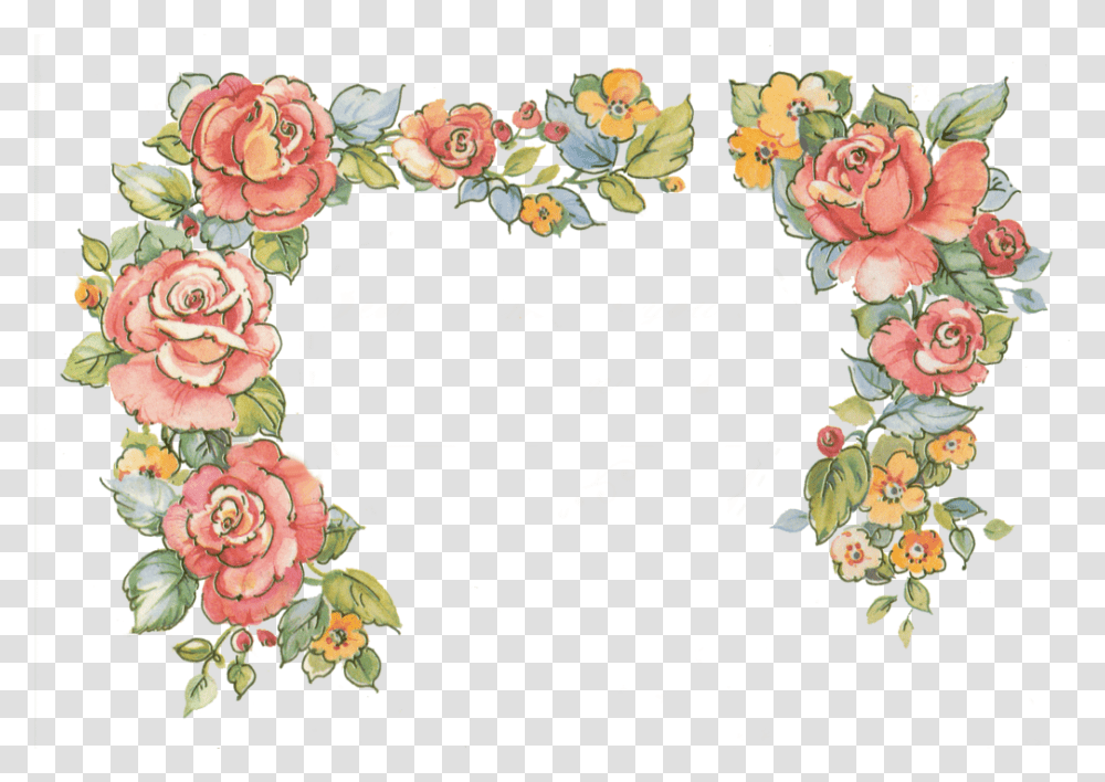 Rose Border Clipart Flower Border Tumblr Flower Border, Graphics, Floral Design, Pattern, Plant Transparent Png