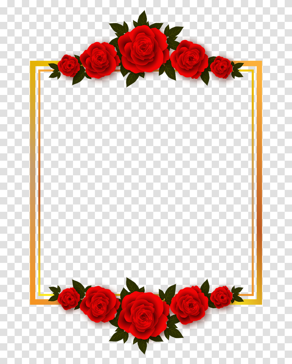 Rose Border Clipart Flower Frame Hd, Floral Design, Pattern, Fractal Transparent Png