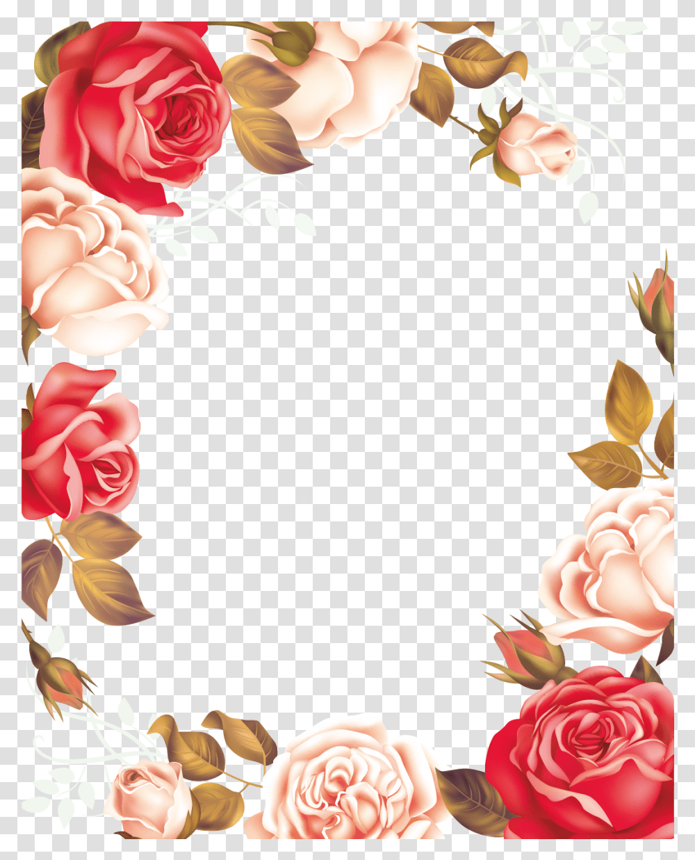 Rose Border, Floral Design, Pattern Transparent Png