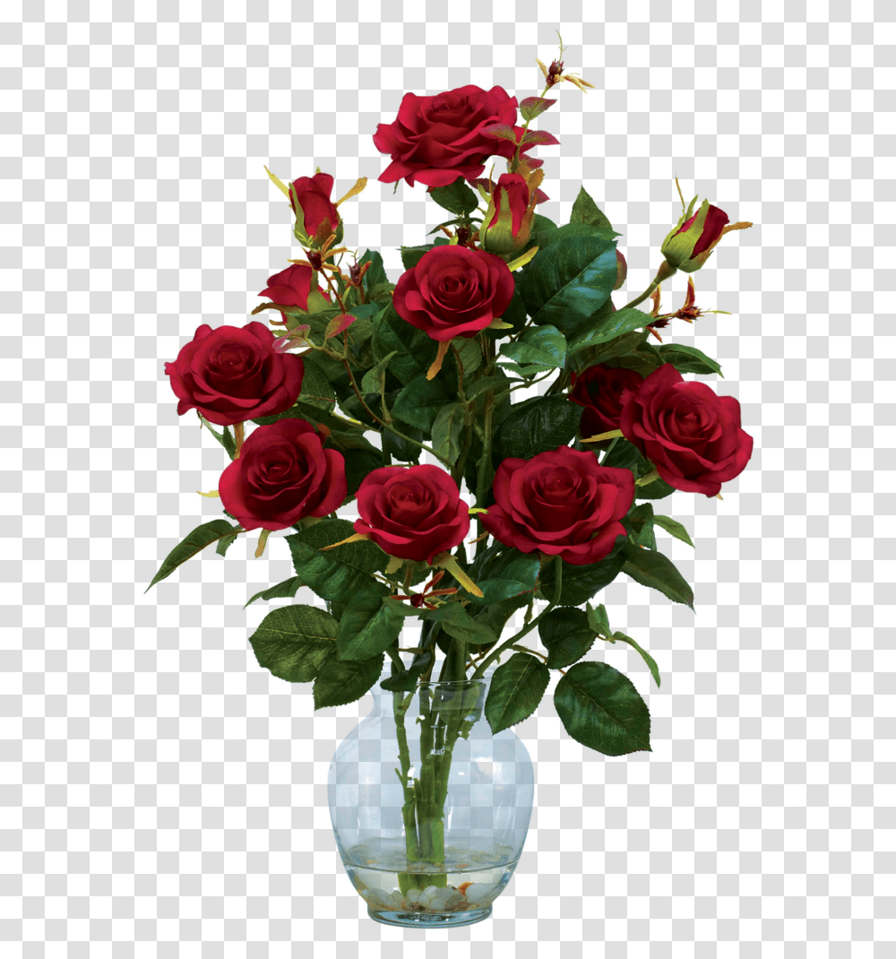 Rose Bush Clipart Flowering Plant Rose Flowers With Vase, Flower Bouquet, Flower Arrangement, Floral Design, Pattern Transparent Png