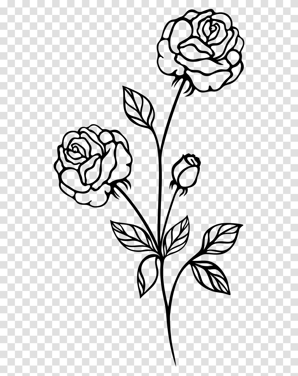 Rose Bush Clipart Santan Flower Black And White, Gray, World Of Warcraft Transparent Png