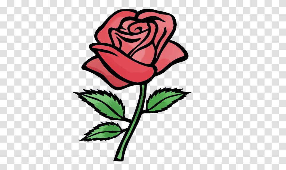 Rose Cartoon Drawing Free Download Clip Art On Red Rose Drawing Easy, Flower, Plant, Blossom, Painting Transparent Png