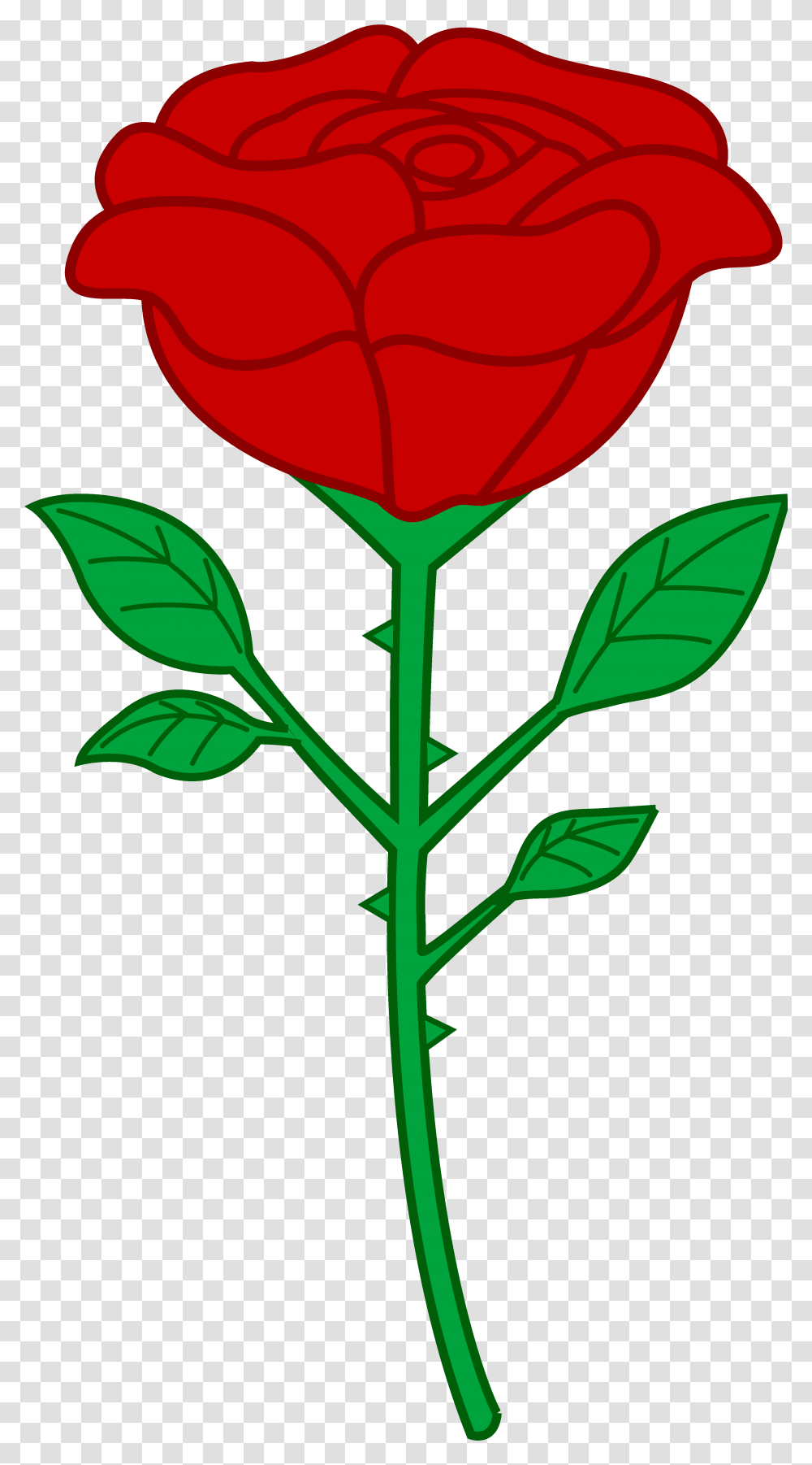 Rose Cartoon Roses Clipart Rose With Thorns Clipart, Plant, Flower, Blossom, Leaf Transparent Png