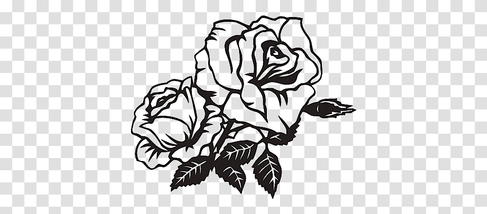Rose Clip Art Black And White Rose, Pattern, Floral Design, Plant Transparent Png