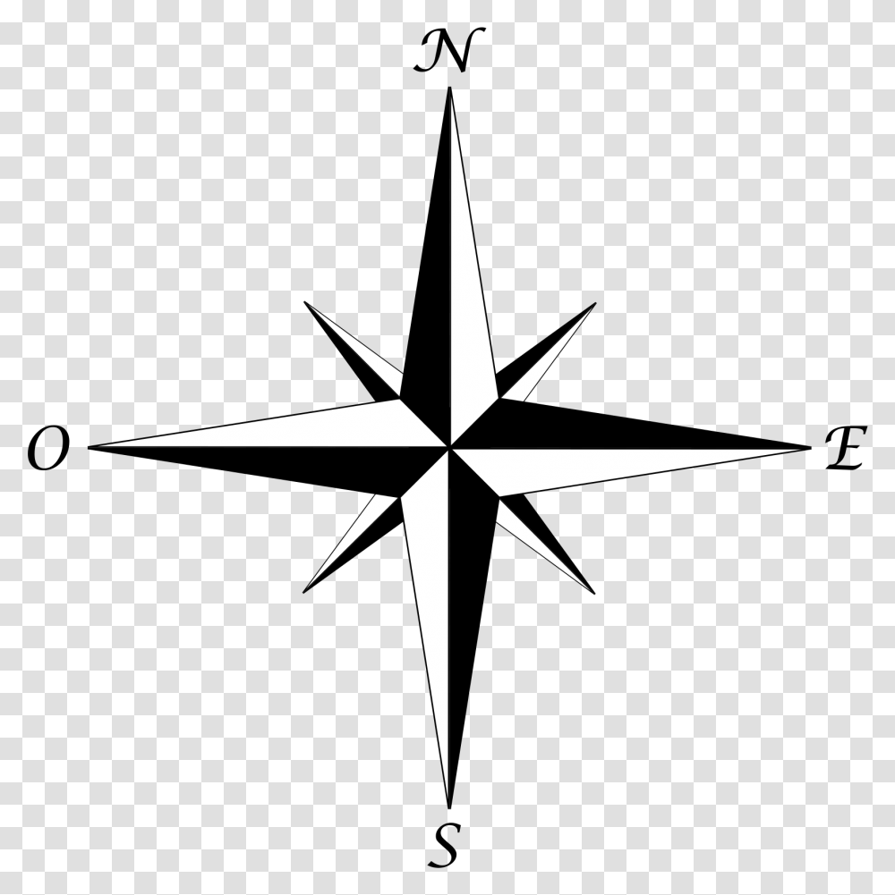 Rose Des Vents Simple Compass Line Drawing, Cross, Star Symbol, Compass Math Transparent Png