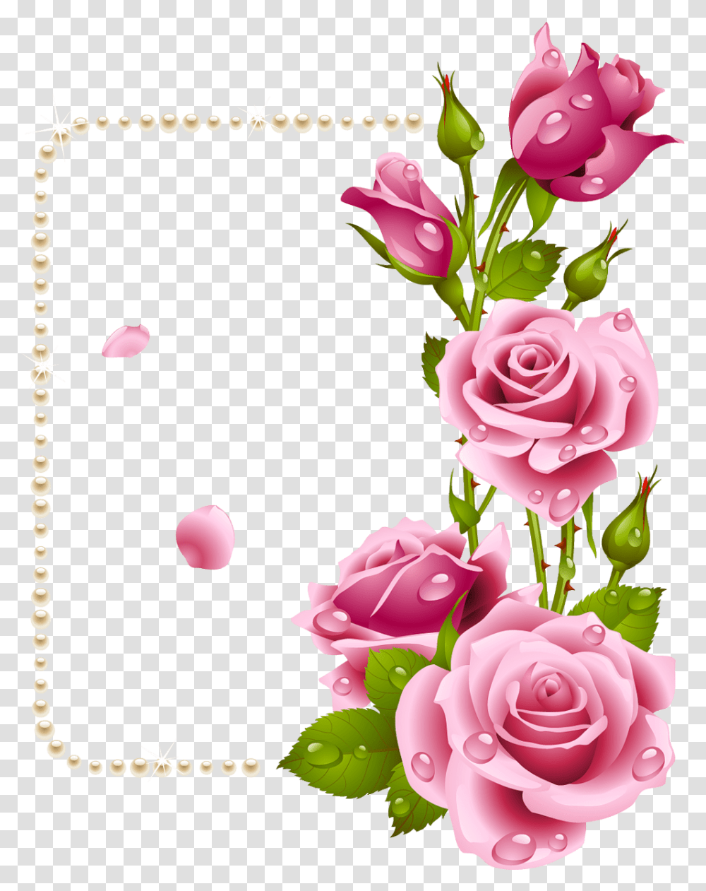 Rose Dil Good Morning Ramka V Vide Cvetov, Floral Design, Pattern Transparent Png