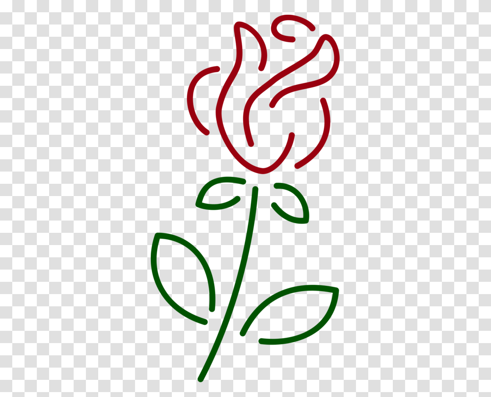 Rose Drawing Line Art Silhouette, Plant, Poster Transparent Png