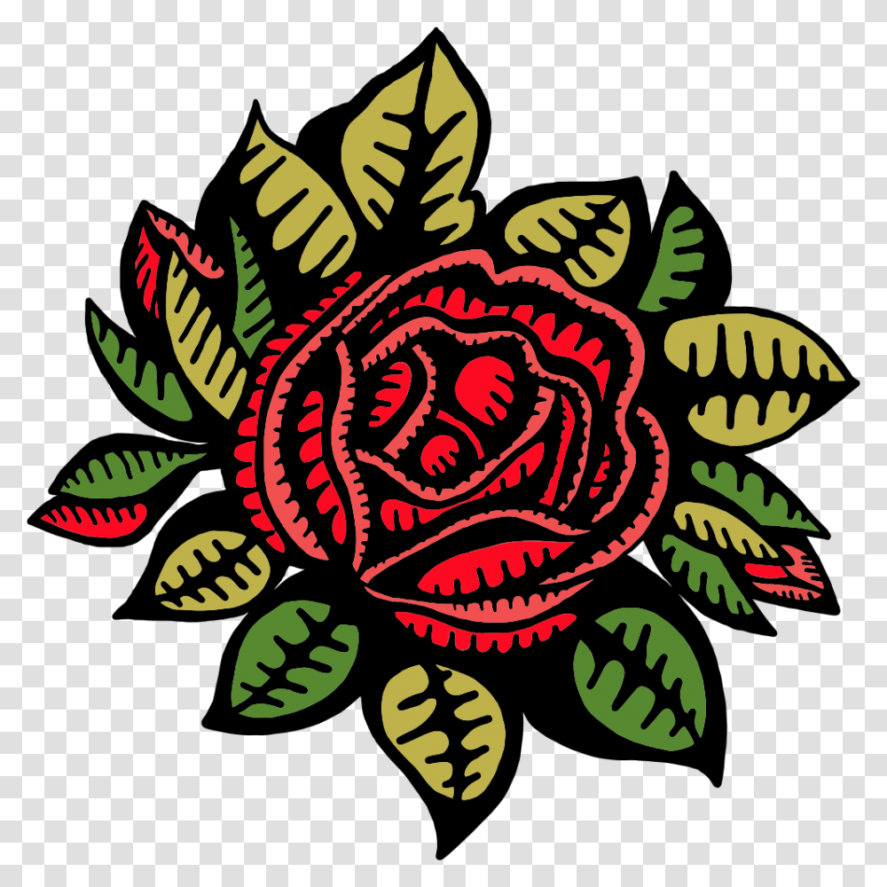 Rose Drawing Public Domain, Pattern, Floral Design Transparent Png