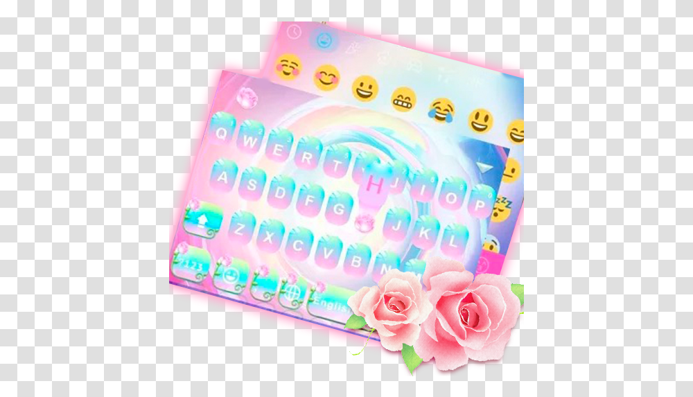 Rose Emoji Kika Keyboard Theme Apk Download Apkco Garden Roses, Text, Birthday Cake, Dessert, Food Transparent Png
