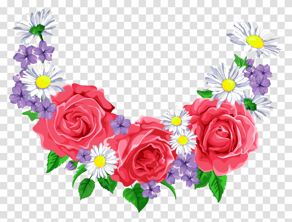 Rose Flower Background Cartoon, Plant, Floral Design, Pattern Transparent Png