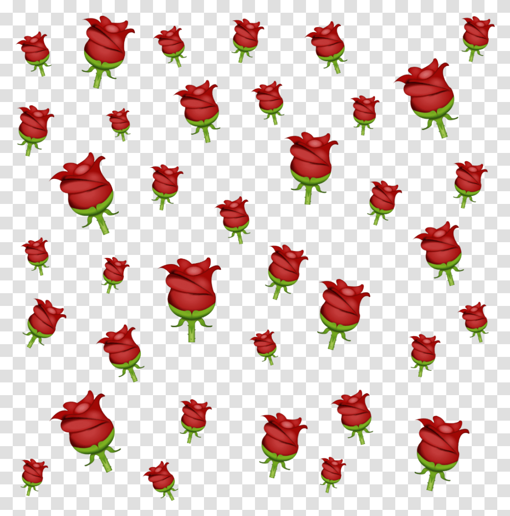 Rose Flower Background Emoji Red Rosas Emoji Red Roses Background, Pattern, Silhouette Transparent Png