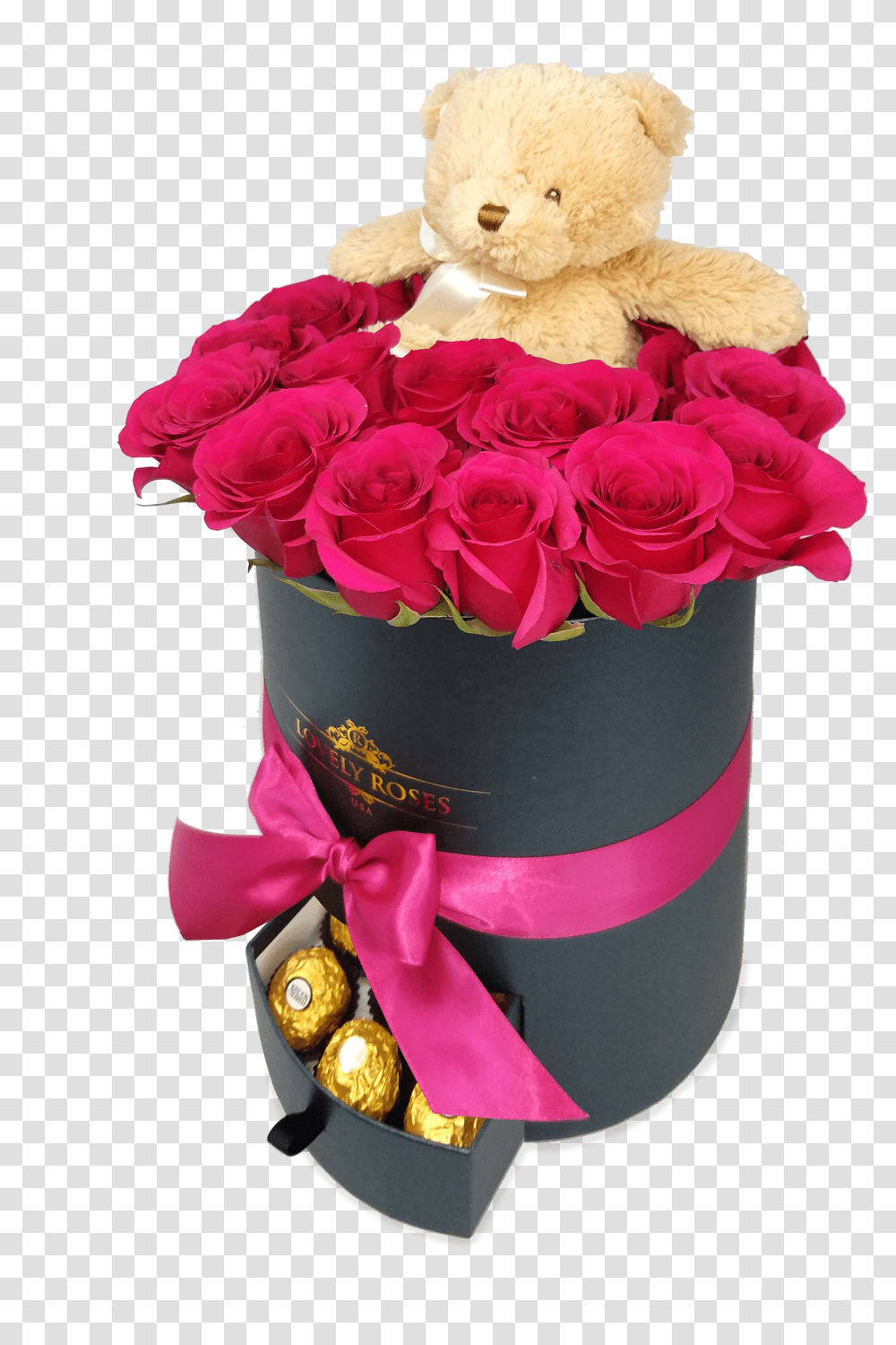 Rose Flower Bucket Transparent Png