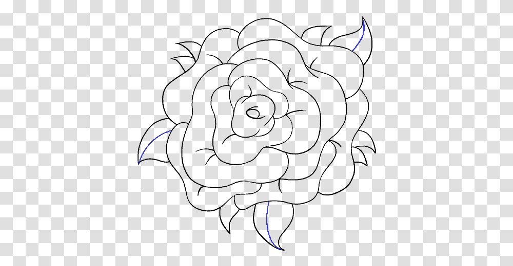 Rose Flower Sketch, Nature, Outdoors, Outer Space, Astronomy Transparent Png