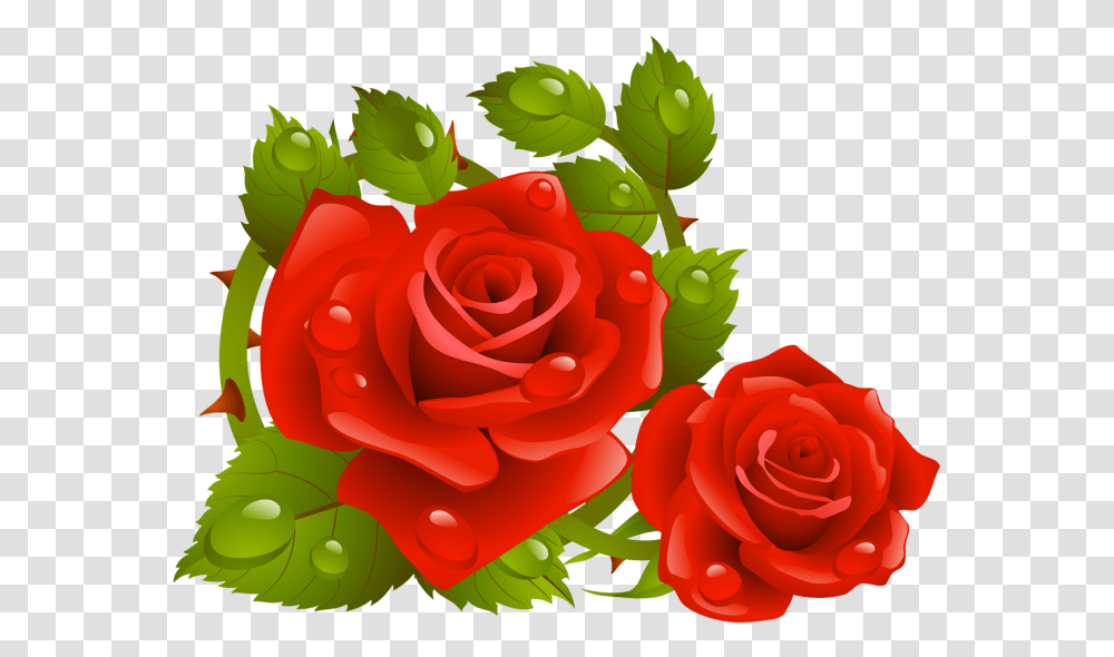 Rose Flowers Wallpaper 3d Clipart Download Rose Corner Border, Plant, Blossom, Floral Design Transparent Png