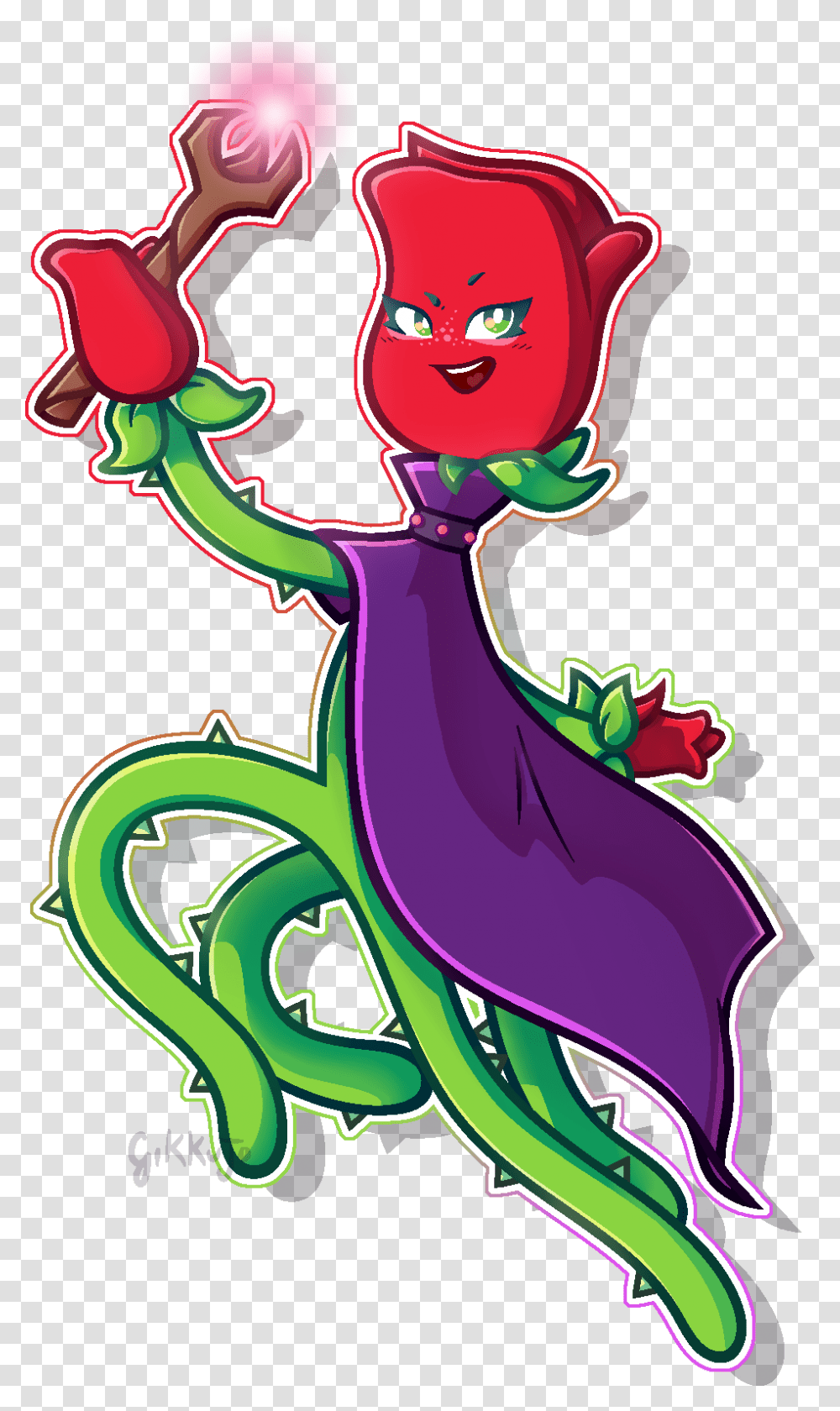 Rose For The Fourth Time Plants Vs Zombies Garden Warfare 2 Roza, Drawing, Animal Transparent Png