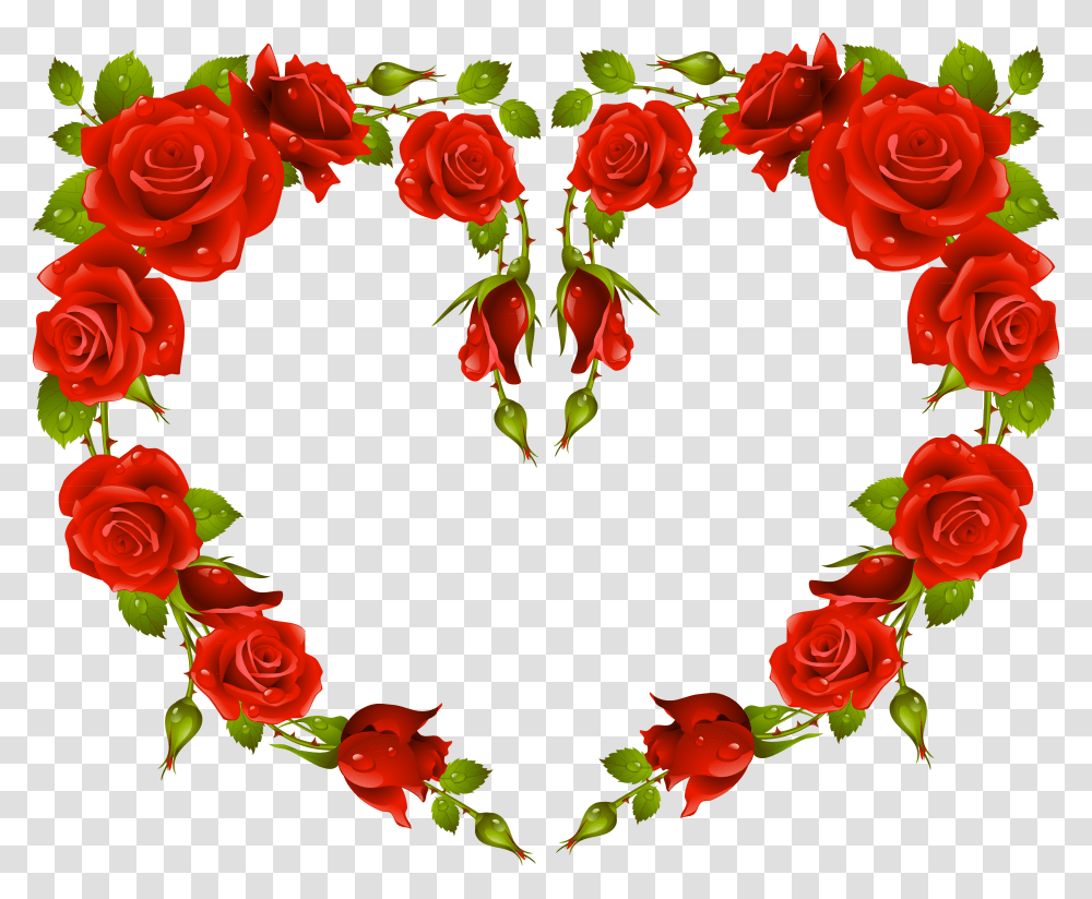 Rose Frame Clipart, Flower, Plant, Blossom, Wreath Transparent Png