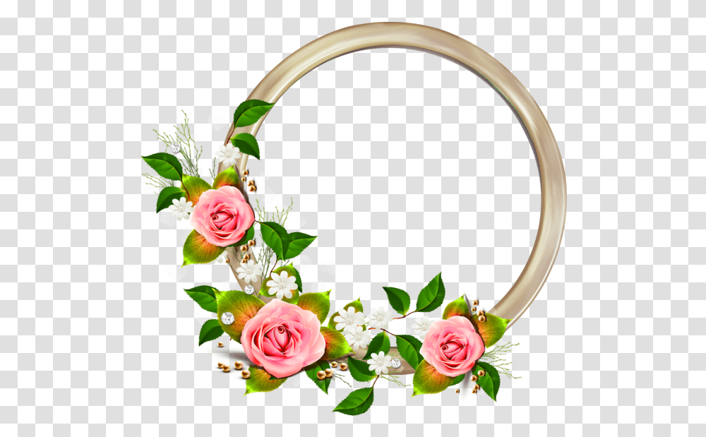Rose Frame Rose Clipart Frame Clipart Round Flower Corner, Floral Design, Pattern, Plant Transparent Png