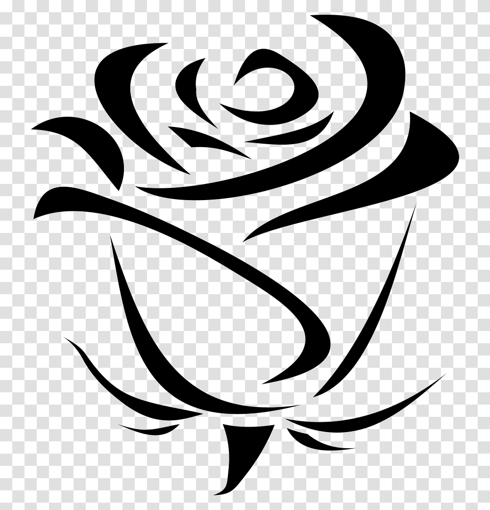 Rose Free Rose Svg File, Stencil, Spiral Transparent Png
