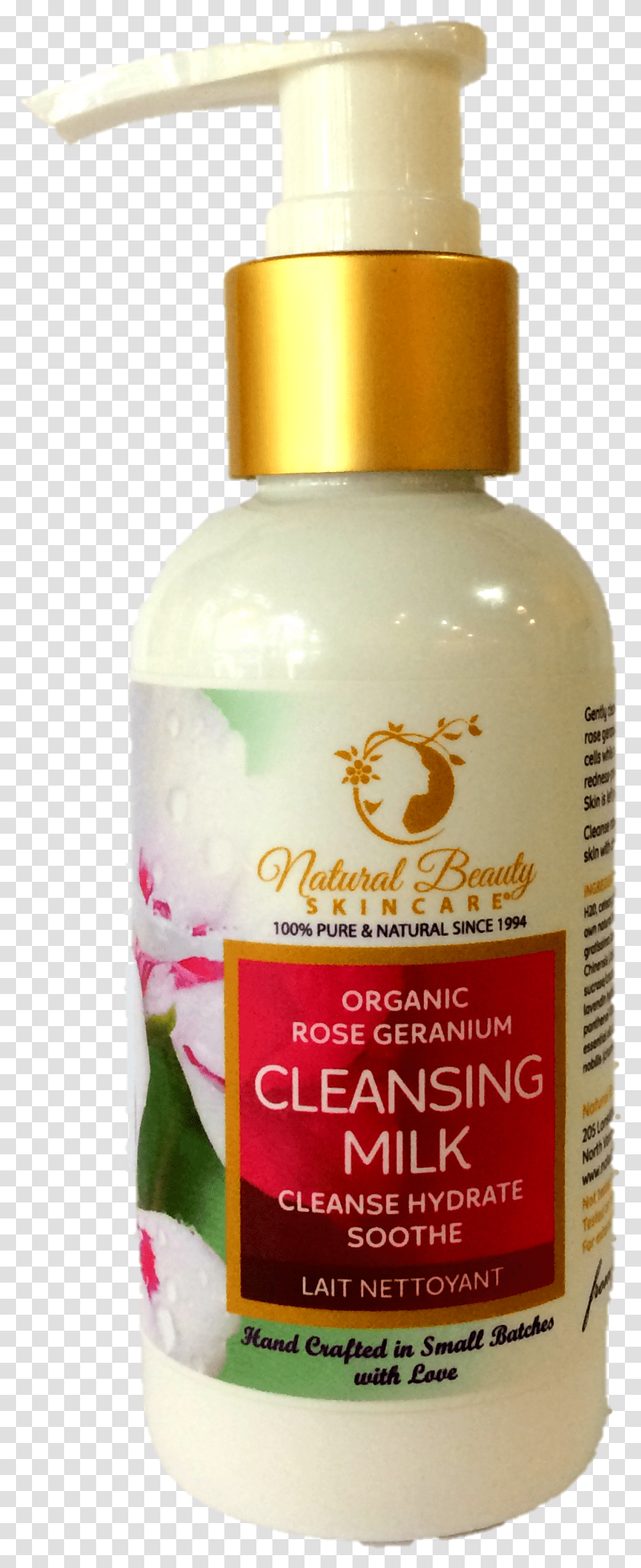 Rose Geranium Cleansing Milk Liquid Hand Soap, Bottle, Beverage, Drink, Cosmetics Transparent Png