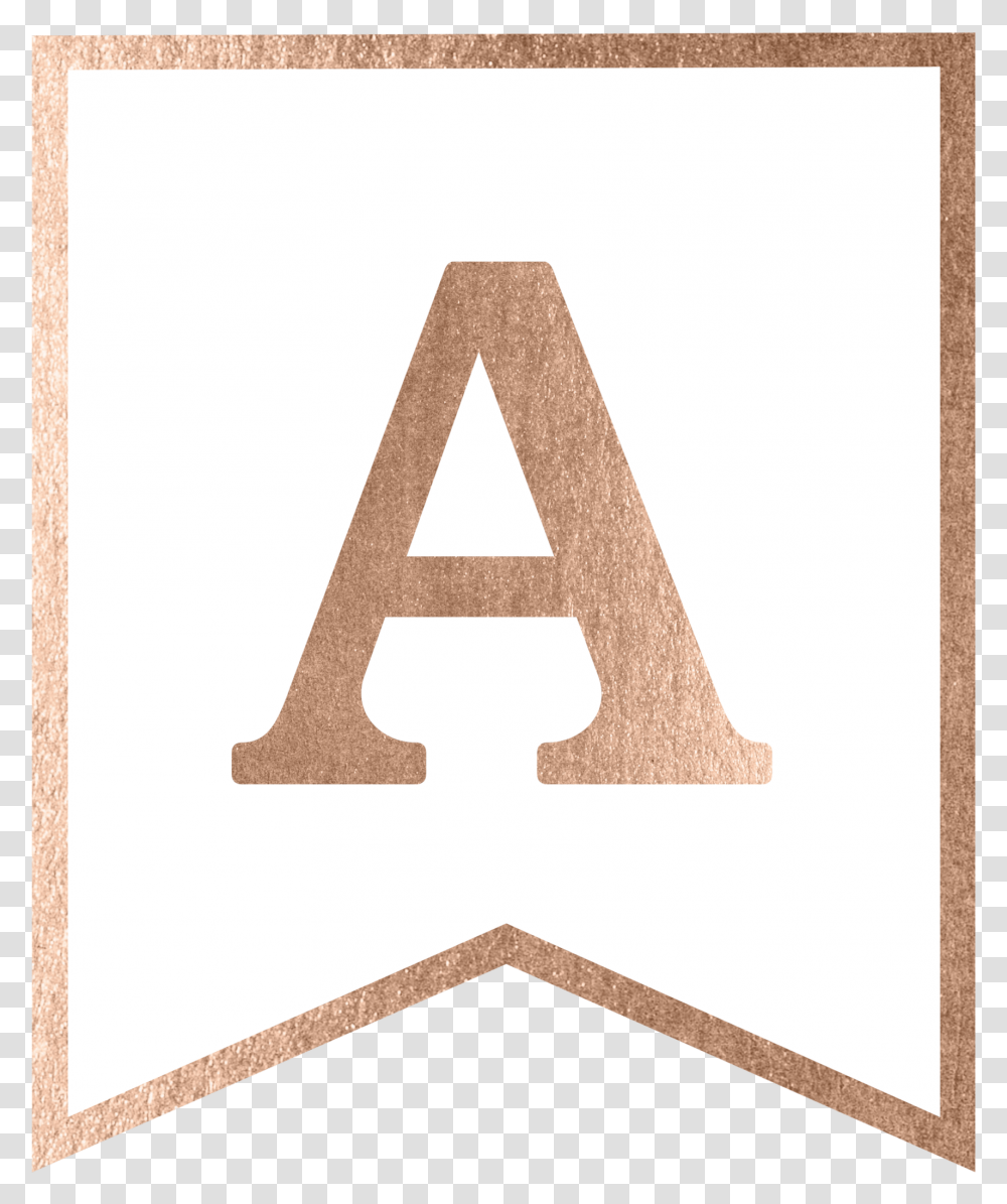 Rose Gold Banner Letters, Alphabet, Triangle, Rug Transparent Png