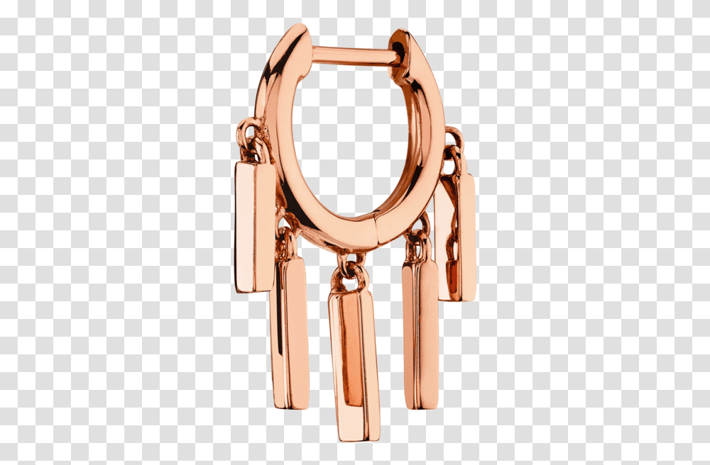 Rose Gold Bar Slim Hoop Earring Solid, Mirror, Clothing, Apparel, Accessories Transparent Png