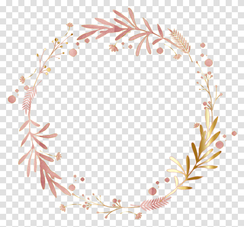 Rose Gold Border, Plant, Floral Design, Pattern Transparent Png