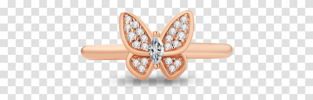 Rose Gold Butterfly Dream Rings Engagement Ring, Jewelry, Accessories, Accessory, Diamond Transparent Png
