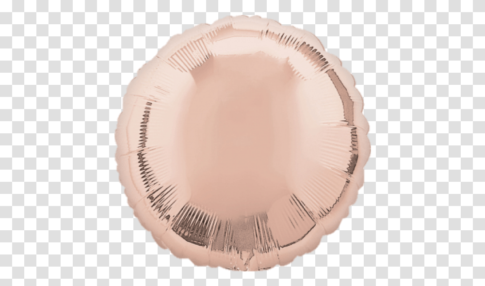 Rose Gold Circle Balloon Rose Gold Foil Balloon, Clam, Seashell, Invertebrate, Sea Life Transparent Png