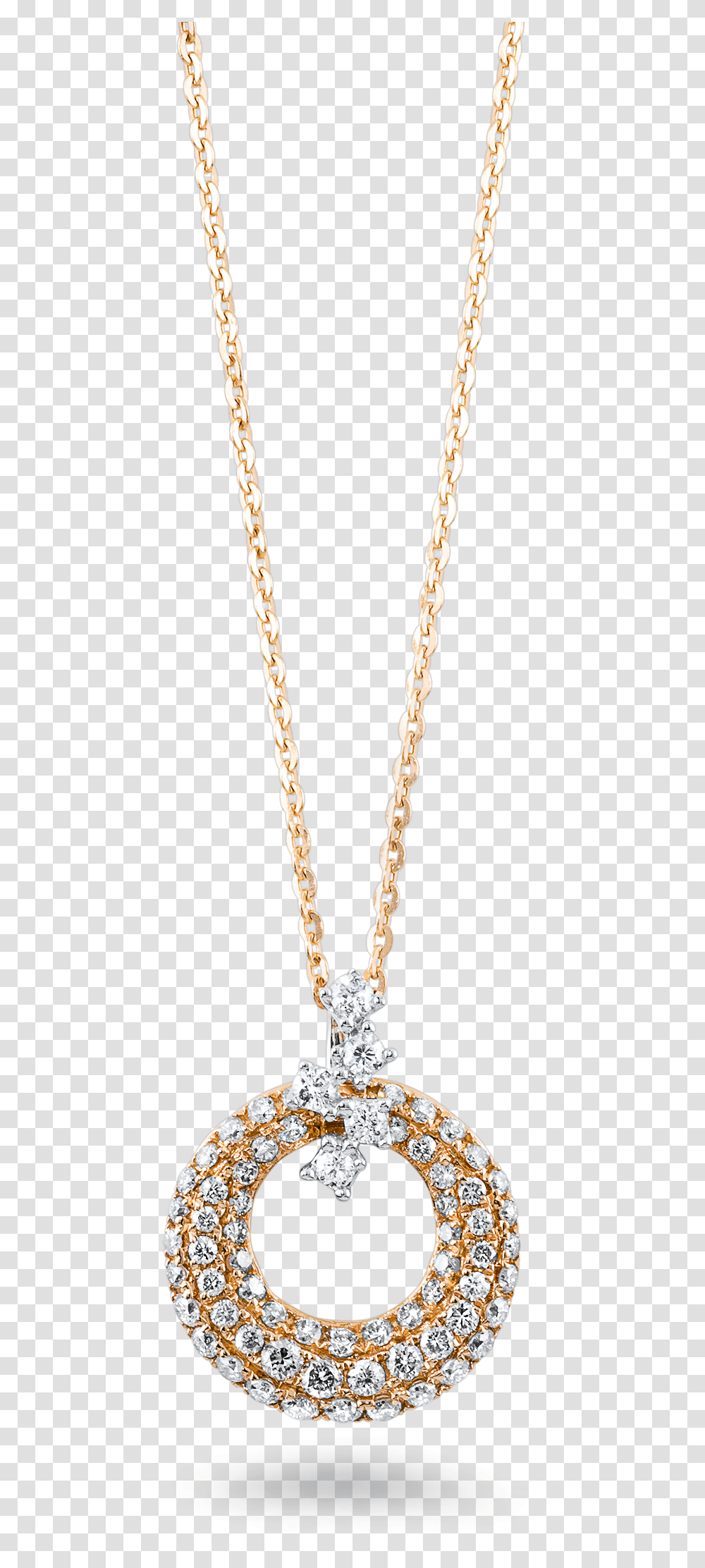 Rose Gold Diamond Chain Pendant, Necklace, Jewelry, Accessories, Accessory Transparent Png