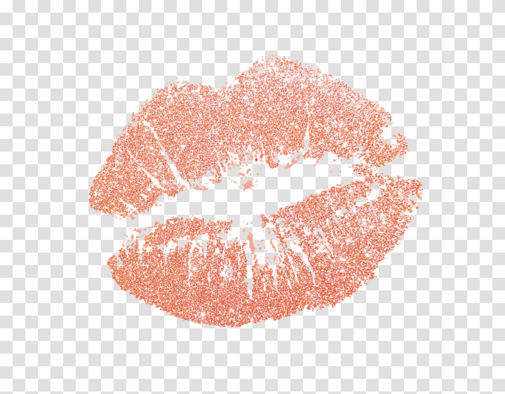 Rose Gold Glitter Lips Rose Gold Lips Clipart, Fungus, Mouth Transparent Png