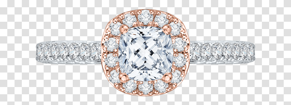 Rose Gold Halos With White Gold Band, Diamond, Gemstone, Jewelry, Accessories Transparent Png