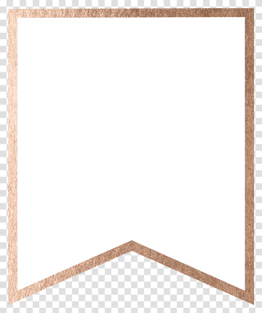 Rose Gold Letter Banner, Rug, Paper, White Board, Mirror Transparent Png