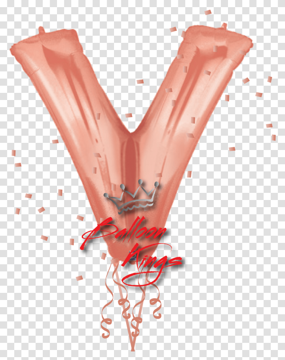 Rose Gold Letter V Balloon, Heart, Weapon, Weaponry Transparent Png