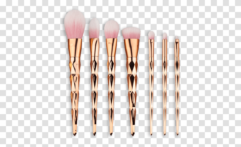 Rose Gold Makeup Brushes, Tool Transparent Png