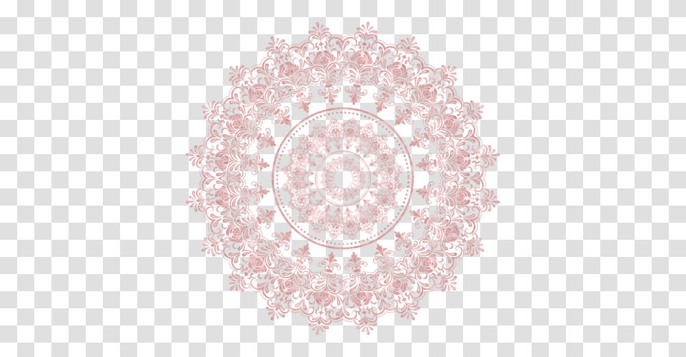 Rose Gold Mandala, Pattern, Rug, Lace Transparent Png