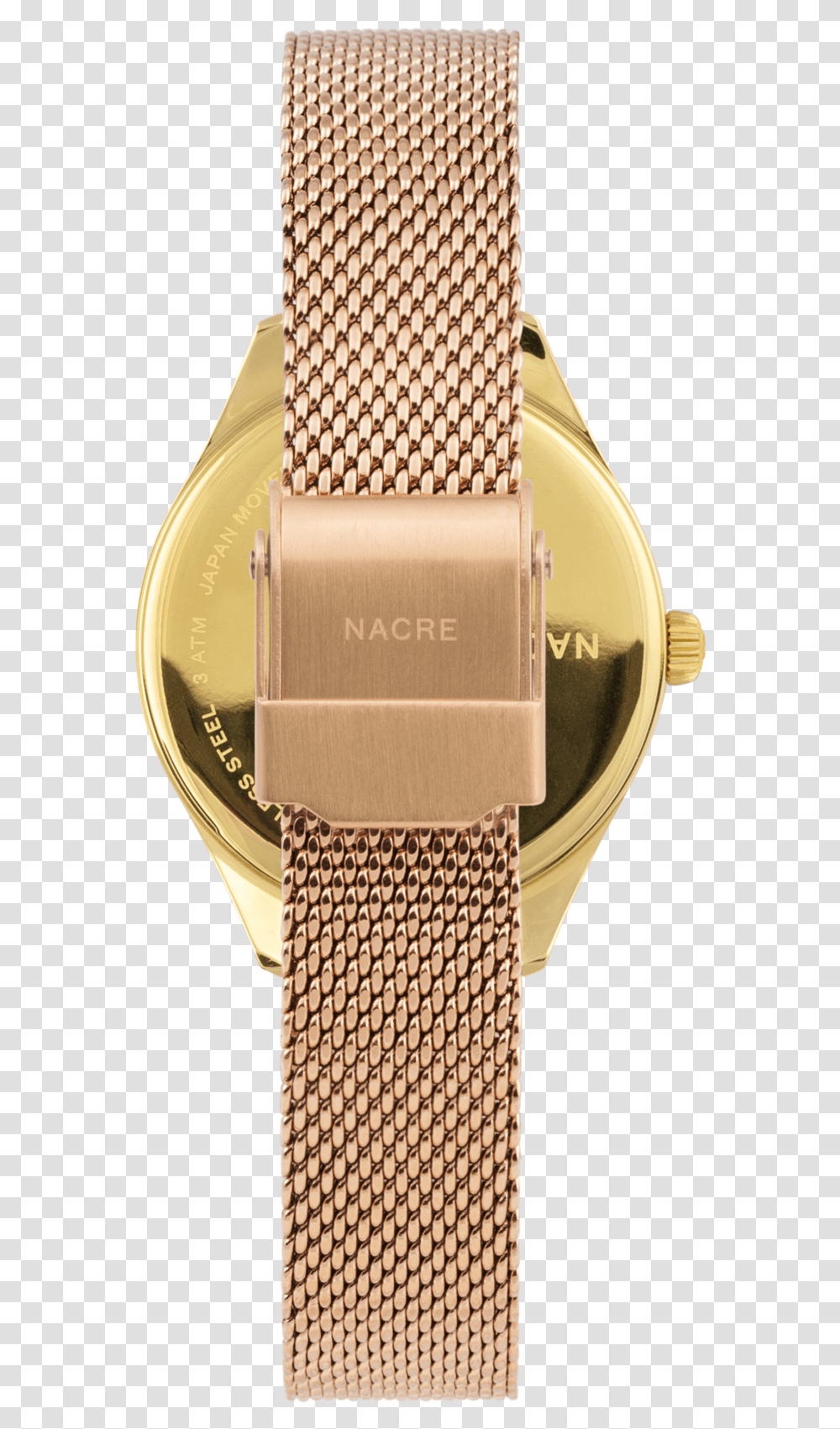Rose Gold Mesh Leather, Wristwatch, Canvas, Digital Watch Transparent Png