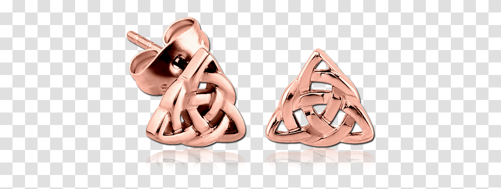 Rose Gold Plated Celtic Knot Earrings Earrings, Person, Human, Sunglasses, Accessories Transparent Png