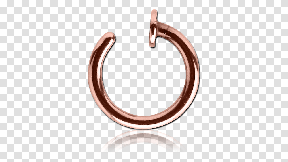 Rose Gold Pvd Coated Surgical Steel Grade 316l Open Nose Nose Piercing Transparent Png